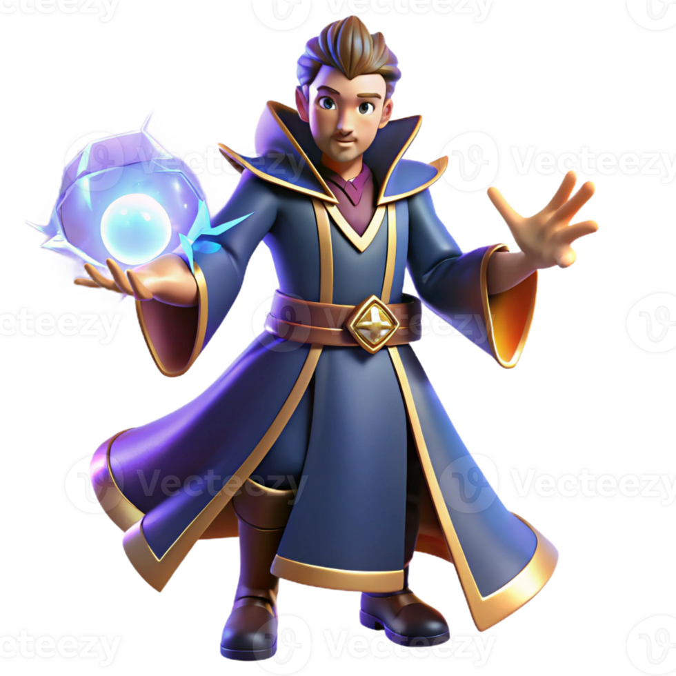 elegant vintage A powerful anime sorcerer casting a spell, glowing magical effects, dramatic lighting, fantasy anime style, dynamic pose 4K png