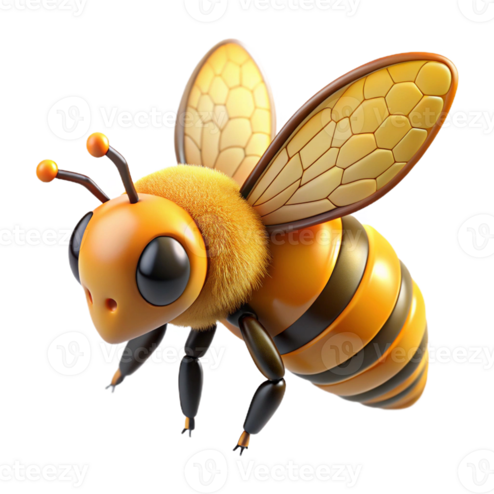 vibrant artistic A close-up of a bee collecting pollen, macro photography, vibrant colors, soft focus genuine png