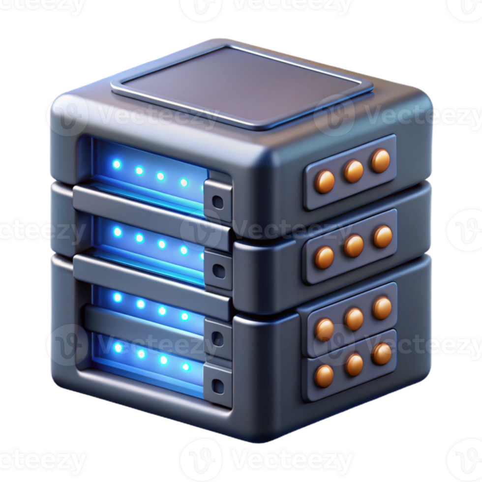 extraordinary artistic A highly detailed rendering of a server rack, blinking lights and intricate wiring visible, lit by a cool, data center light. Photorealistic style detailed png