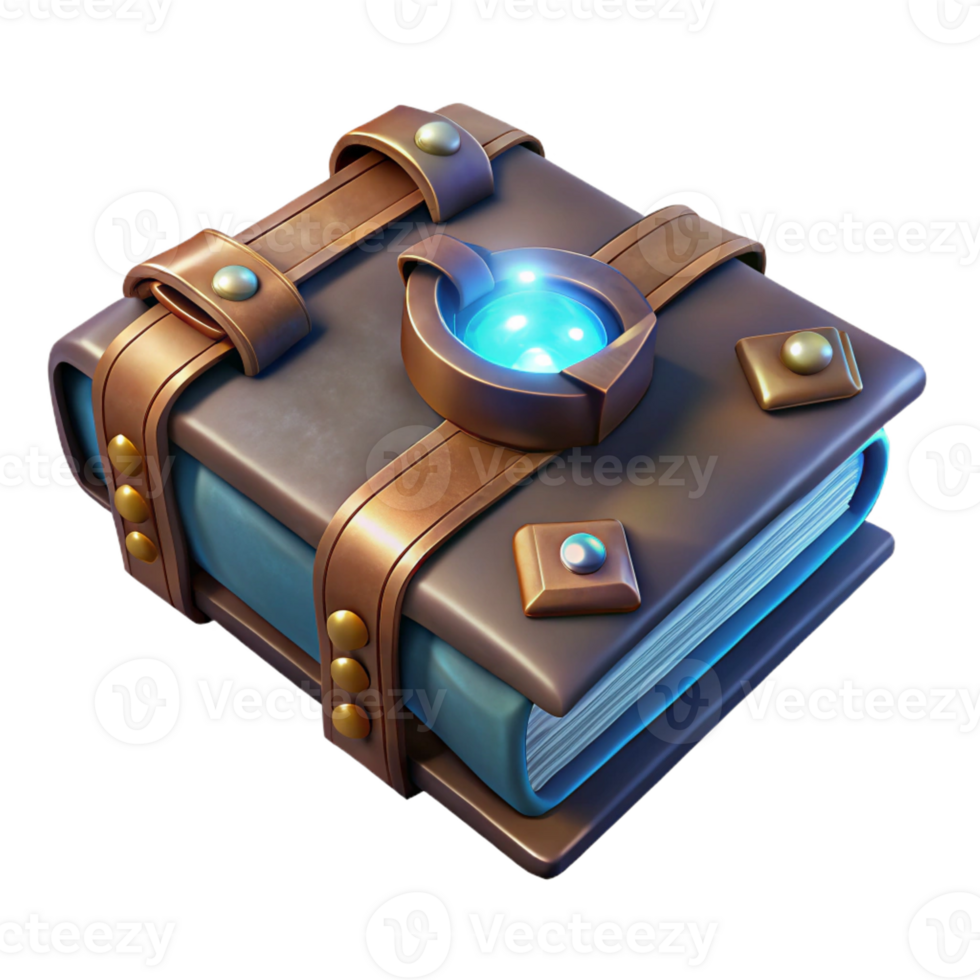 serene vintage A levitating ancient grimoire, bound in dark leather and clasped with silver, glowing with arcane runes, dramatic chiaroscuro lighting, Renaissance painting style high resolution png
