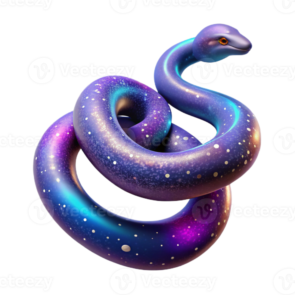 beautiful creative A cosmic serpent, made of stardust and nebulae, winding through the vastness of space. Fantasy, epic scale, vibrant colors detailed png