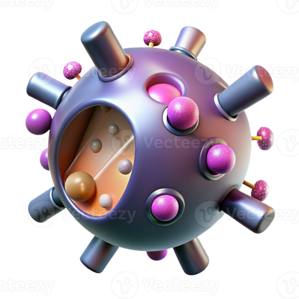 serene abstract Nanobots repairing a damaged cell, medical nanotechnology, microscopic view, bright, clinical lighting detailed png