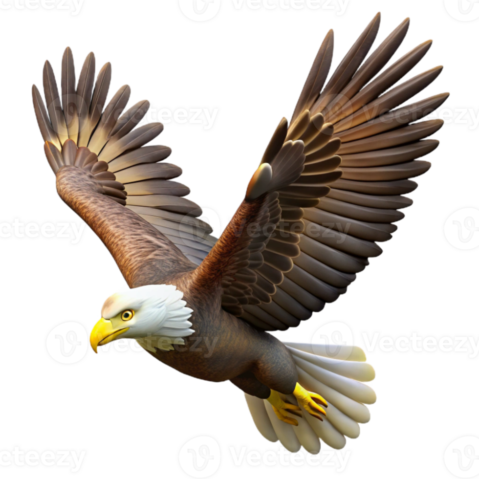 stunning modern A majestic eagle soaring through the sky, powerful, free, inspiring high resolution png