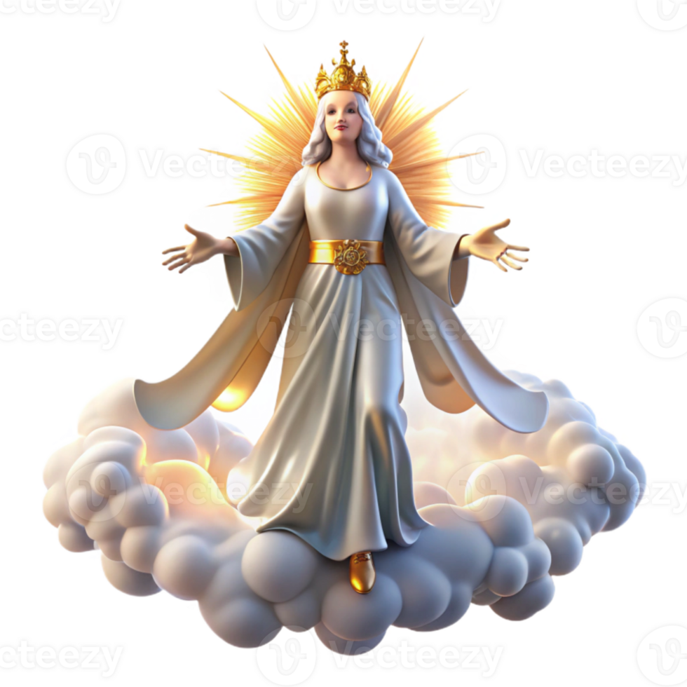 wonderful classic A celestial being descending from the heavens, divine light, fantasy art original png