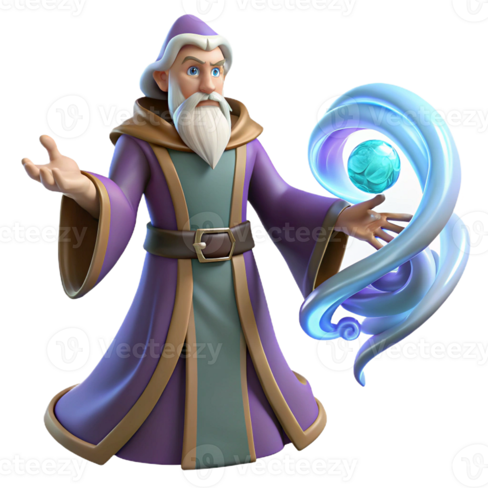 serene artistic A wise old wizard casting a spell, surrounded by swirling arcane energy, in a grand, gothic library. Warm, magical lighting. Renaissance painting style high quality png