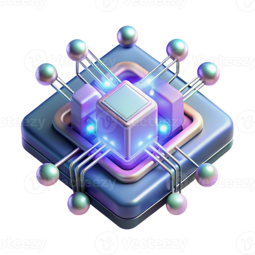 wonderful vintage A quantum computer processing data, complex patterns of light, dark background, abstract style authentic png