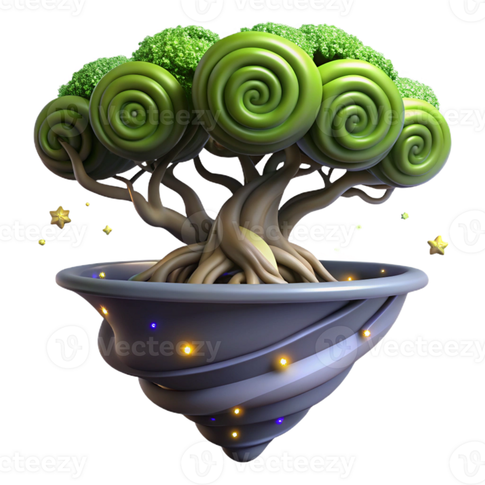 stunning rustic A tree growing upside down, its roots reaching into a swirling vortex of stars. Dark fantasy style high resolution png