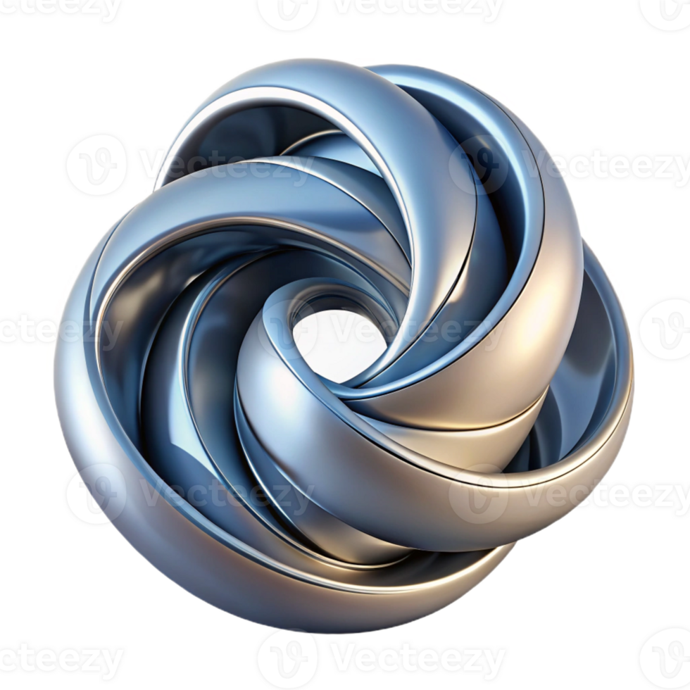 elegant creative Abstract architectural sculpture, swirling forms, metallic texture, dynamic lighting authentic png