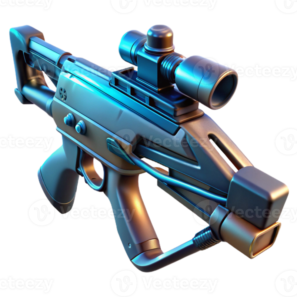 wonderful minimalist A futuristic weapon, resembling a crossbow, is aimed at a distant target. Dramatic lighting, tactical style high resolution png