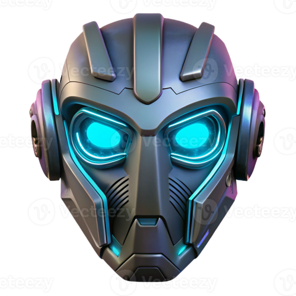 impressive contemporary A futuristic mask with glowing LED lights, intricate design, cyberpunk aesthetic detailed png