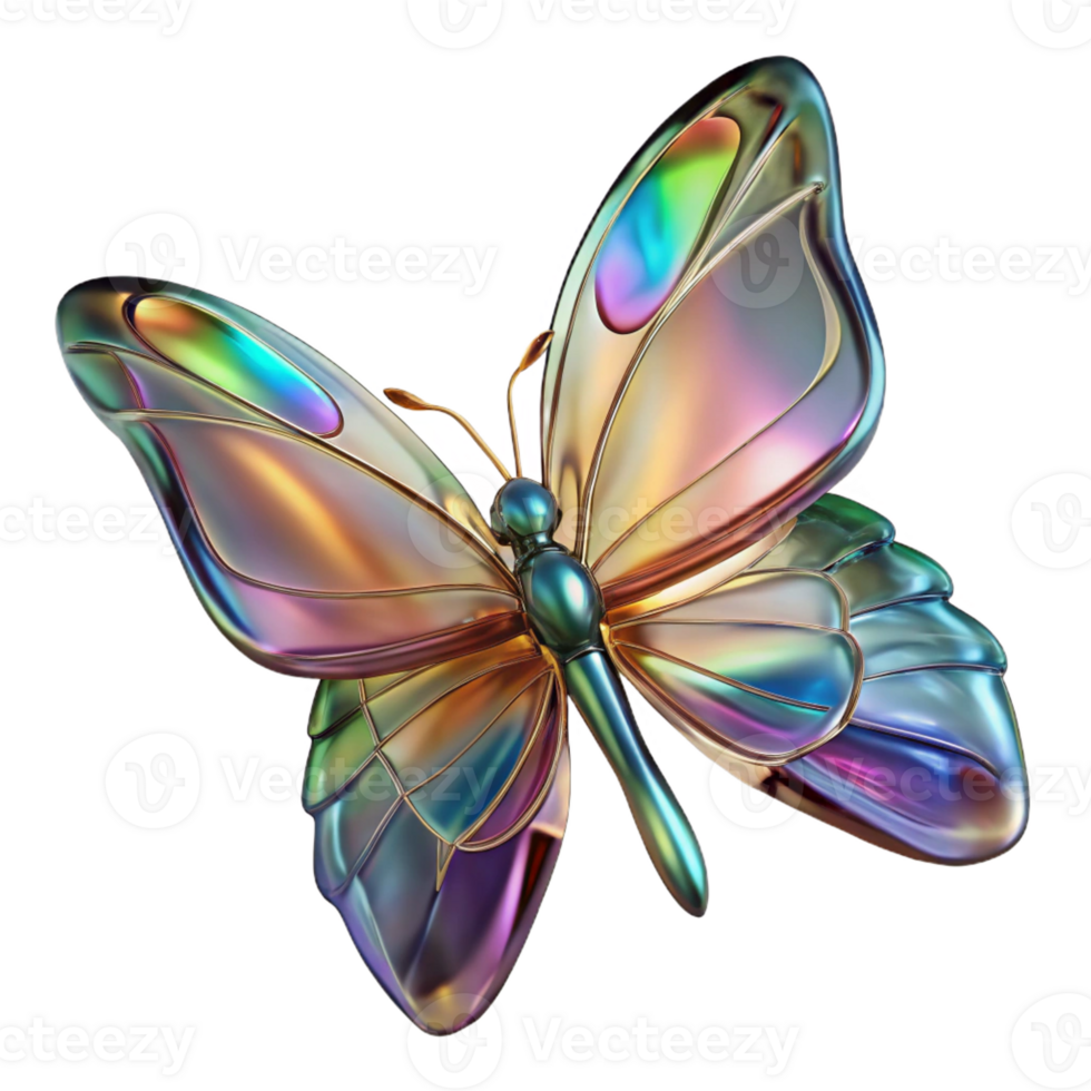 beautiful rustic A delicate glass butterfly, with wings of stained glass, catching the light and casting colorful shadows. Tiffany glass style detailed png