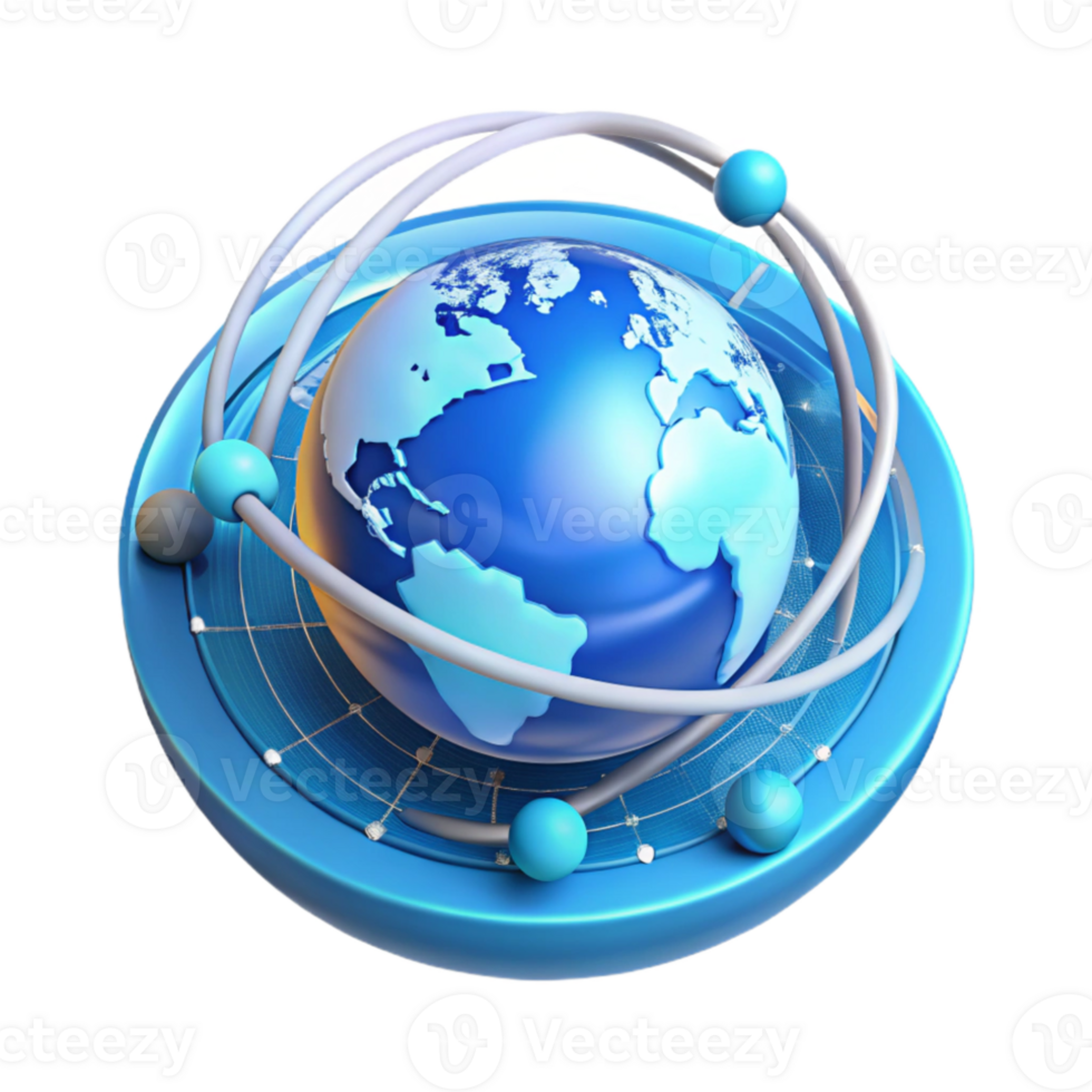 extraordinary rustic A holographic projection of Earth rotating, data streams flowing around it, blue and white color scheme, futuristic style premium png