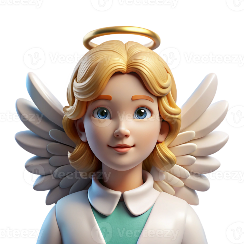 serene rustic Portrait of a ethereal angel with feathered wings and a serene expression, illuminated by divine light, in a religious art style exclusive png