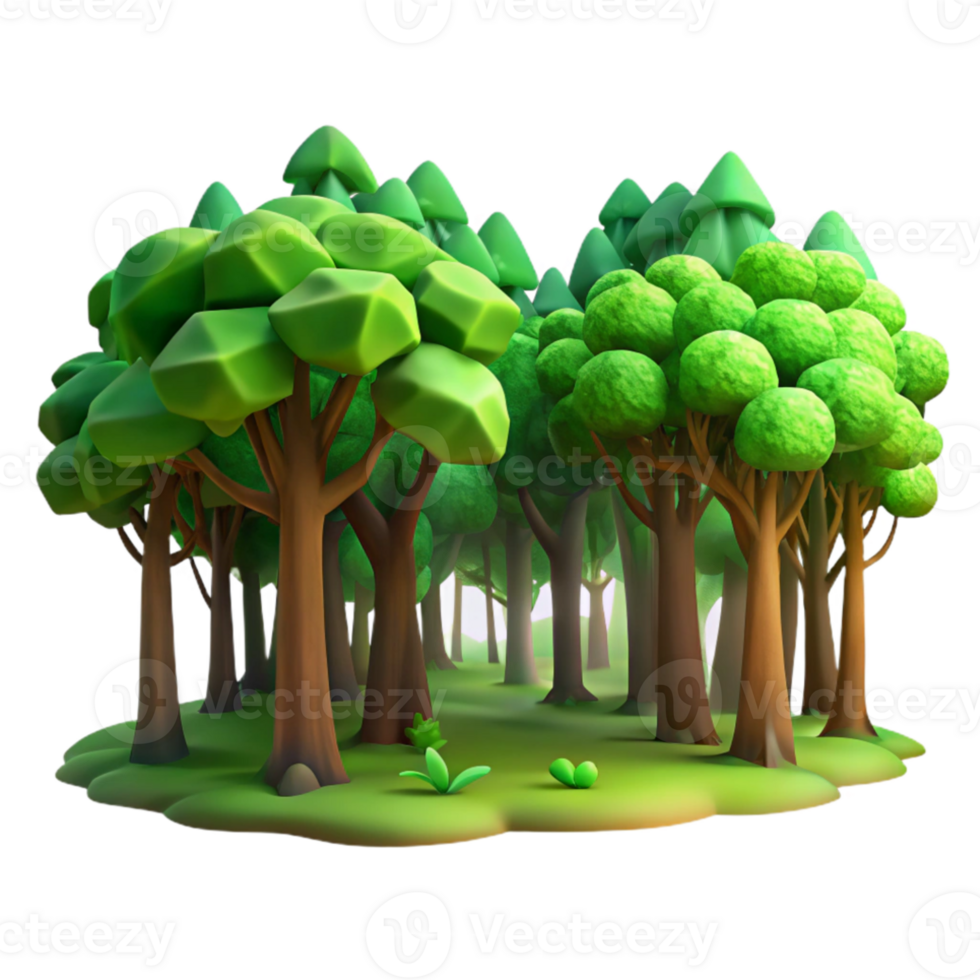 wonderful traditional A lush green forest, dappled sunlight, impressionistic painting style high resolution png