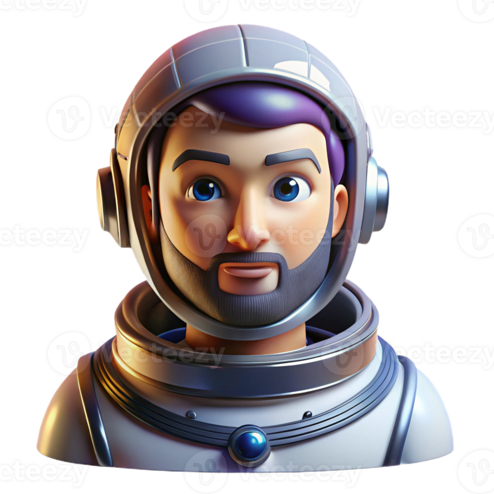 serene artistic Portrait of a stoic astronaut with a reflective visor, floating in space, lit by starlight, in a photorealistic digital art style 4K png