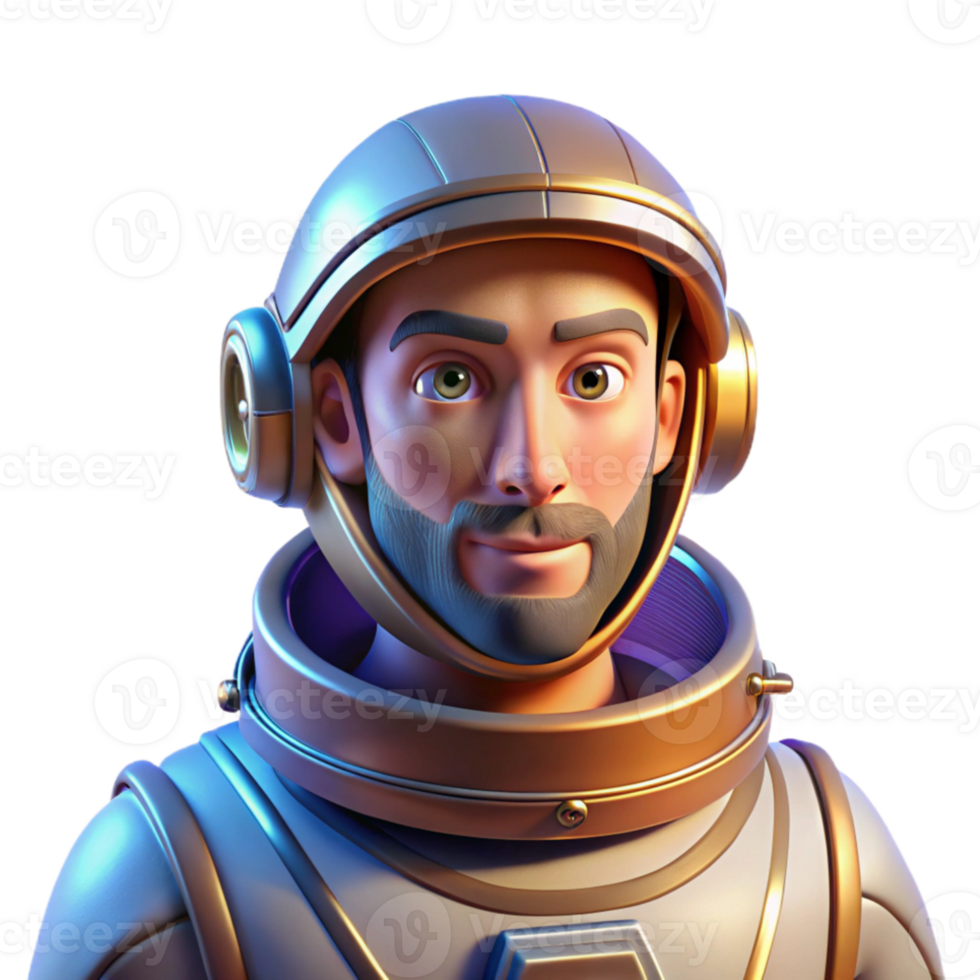 wonderful minimalist Portrait of a futuristic astronaut in a spacesuit, lit by the glow of a distant planet, science fiction art style authentic png