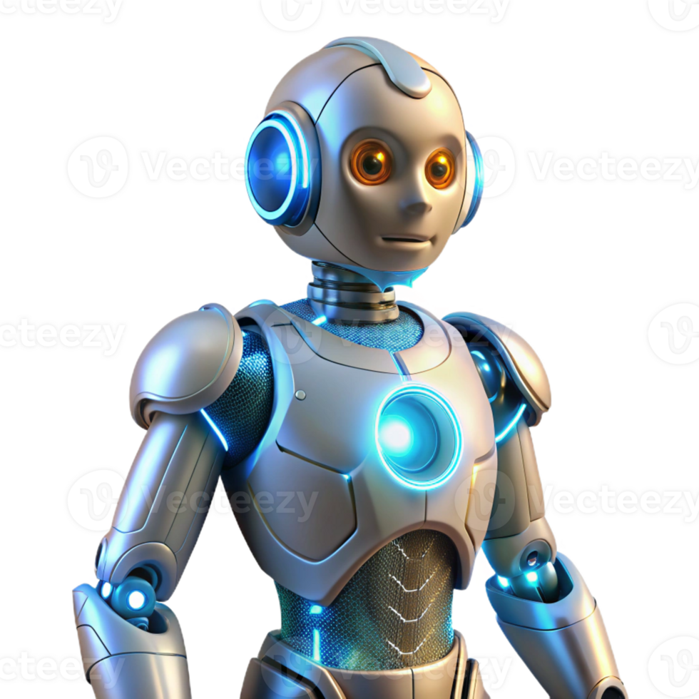 impressive abstract A robot evolving from simple circuits to a complex humanoid form, illuminated by pulsing energy, in a futuristic, abstract style genuine png
