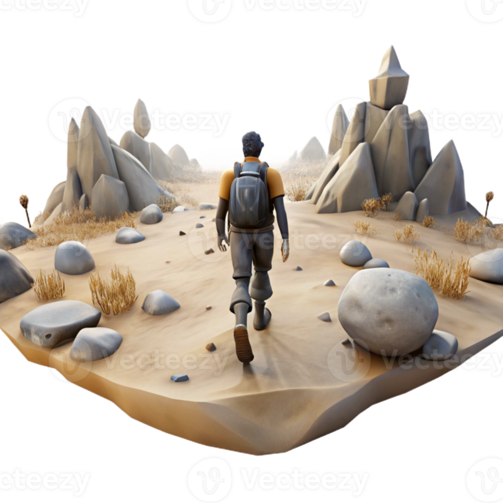 stunning classic A lone wanderer traversing a desolate wasteland, apocalyptic setting, fantasy art exclusive png