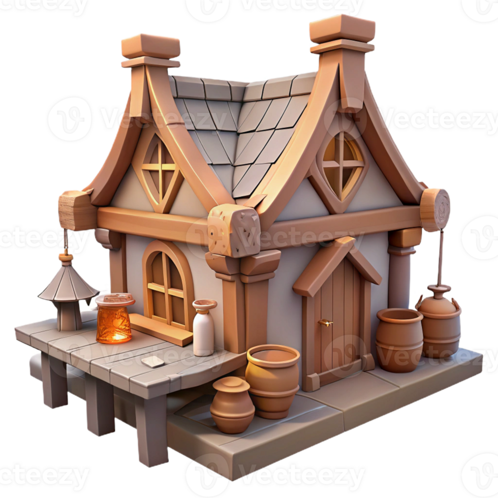 impressive rustic Sketch-style rendering of a medieval tavern, cross-hatching, ink lines, warm lighting exclusive png