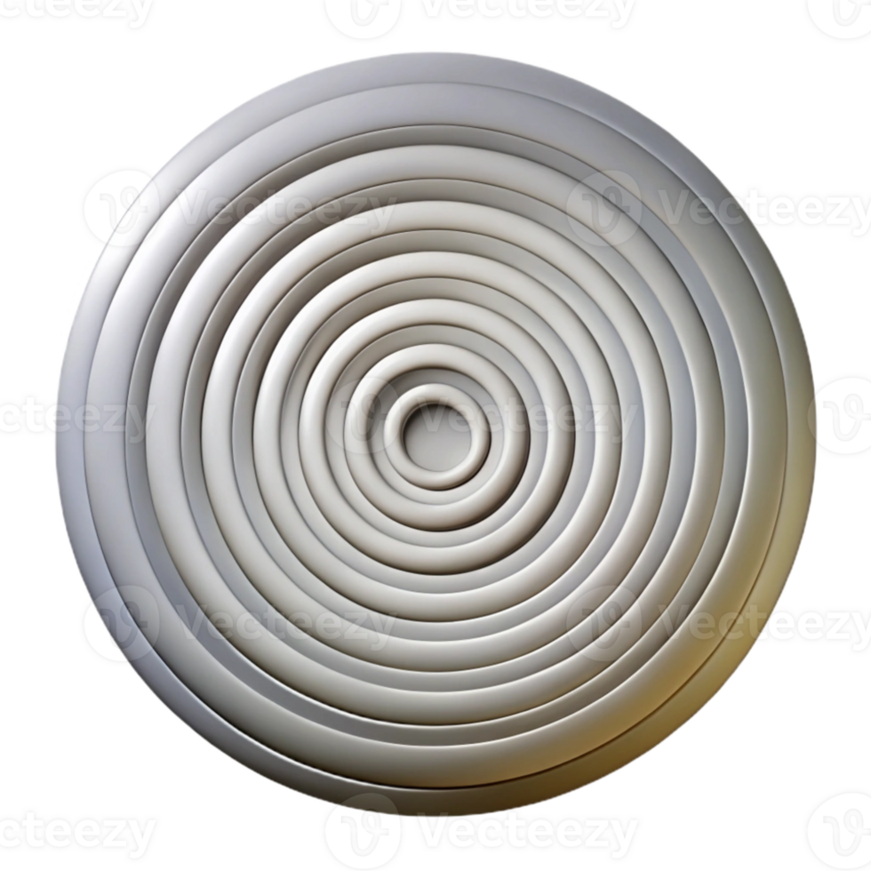 elegant abstract A mesmerizing pattern of concentric circles radiating outwards, rendered in a monochromatic palette with a high contrast, op art style premium png