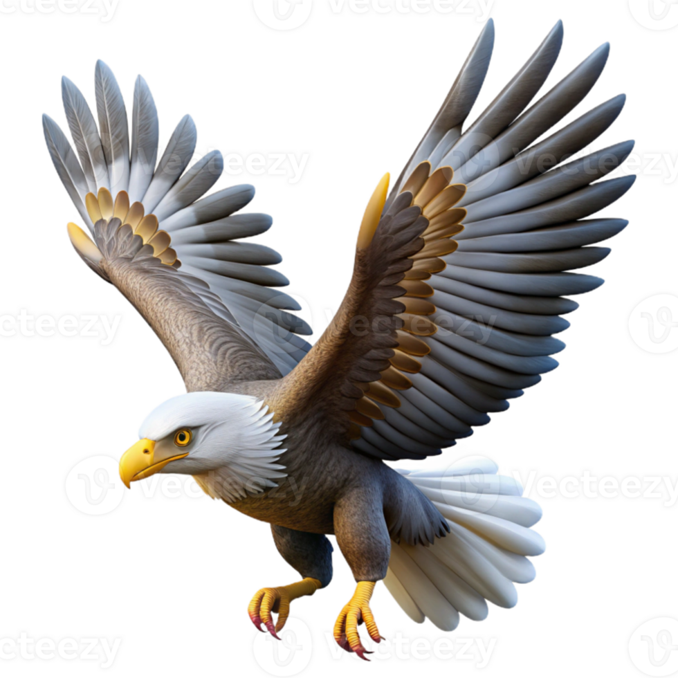serene modern A majestic eagle soaring through the sky, powerful, free, inspiring high quality png