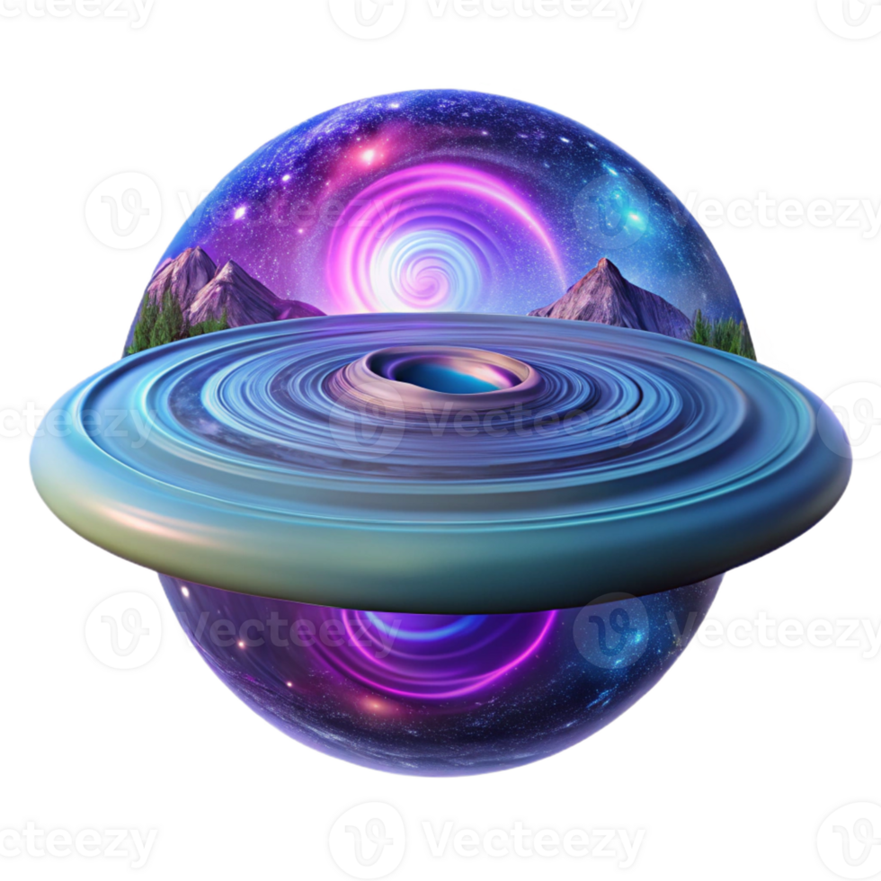 beautiful traditional A swirling galaxy reflected in a calm lake, vibrant colors, cosmic lighting, surreal style genuine png