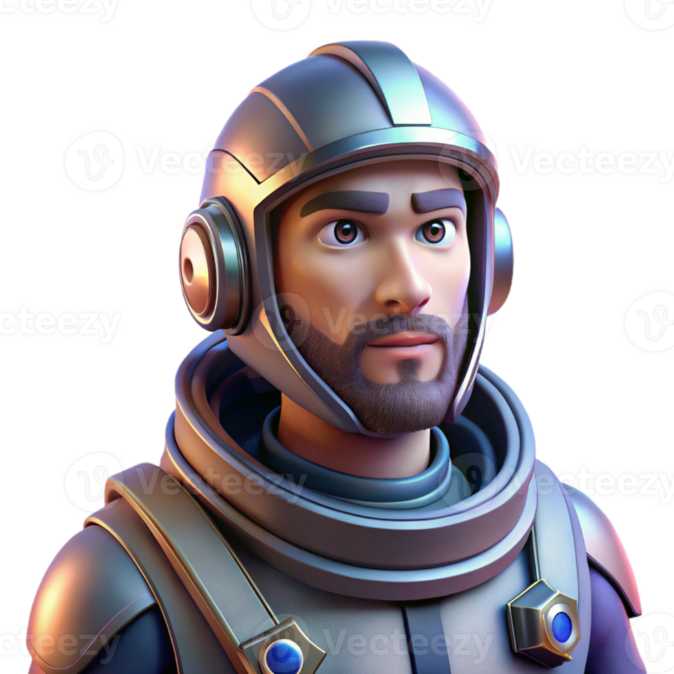 impressive rustic Portrait of a stoic astronaut with a reflective visor, intricate spacesuit details, and a distant gaze, lit by the cold light of distant stars premium png