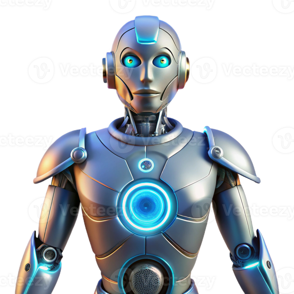 vibrant rustic A robot evolving from simple circuits to a complex humanoid form, illuminated by pulsing energy, in a futuristic, abstract style authentic png