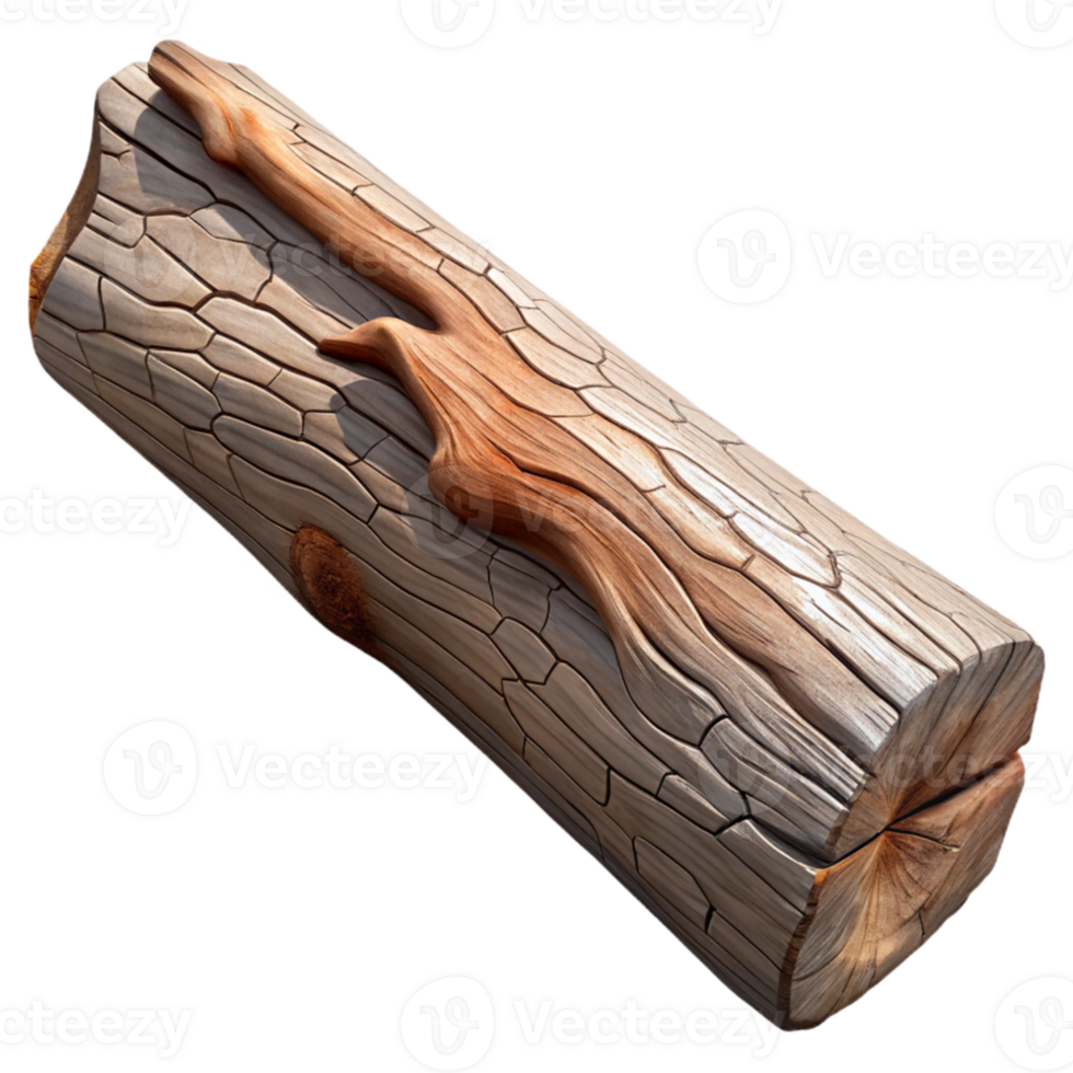 impressive rustic A cracked piece of driftwood, weathered texture, beach setting, realistic style professional png