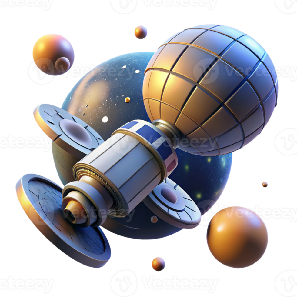 impressive classic A space station orbiting a binary star system. Sci-fi, realistic, dramatic lighting high quality png