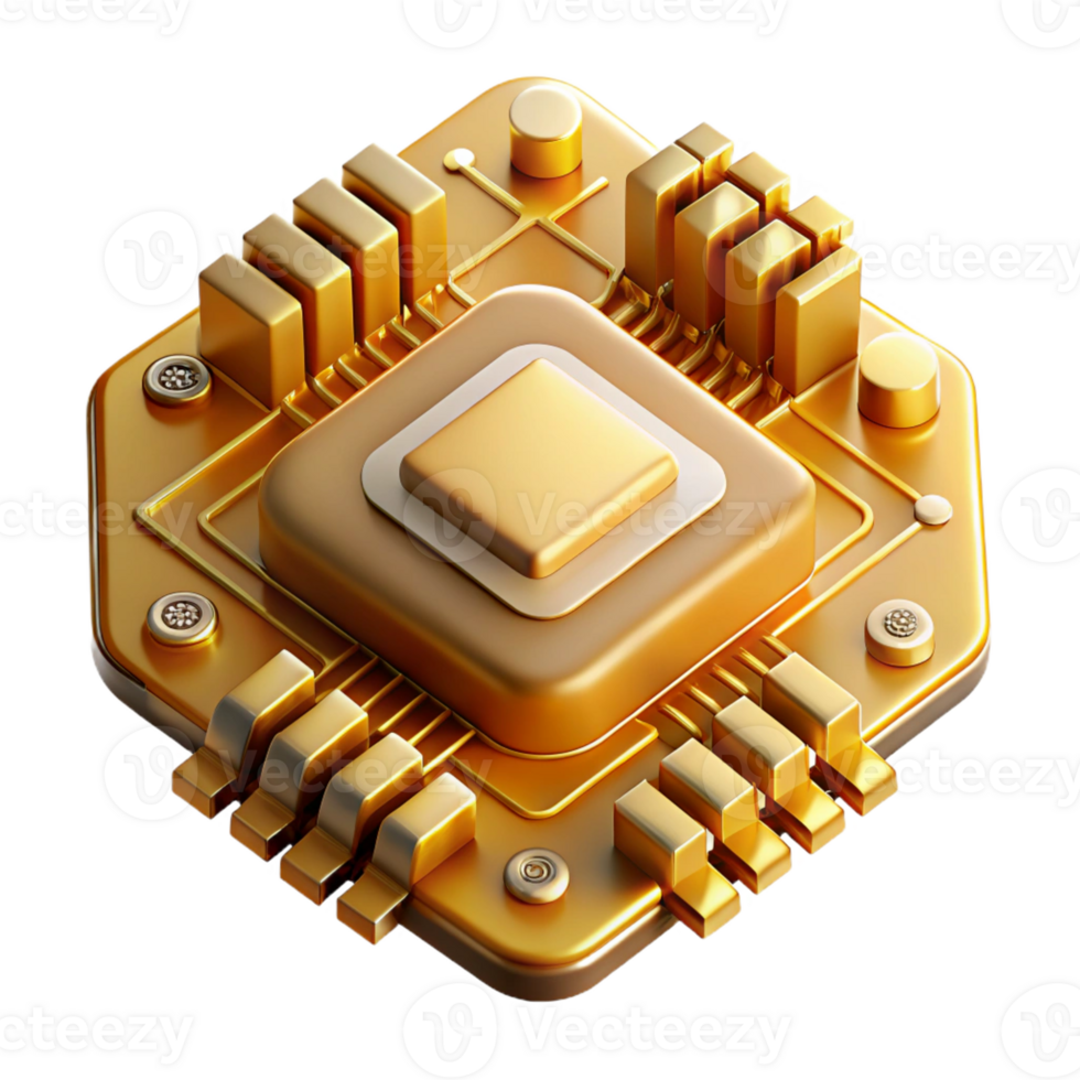 serene contemporary A close-up of a computer motherboard, intricate circuitry and components visible, warm, golden lighting, technical illustration style high resolution png