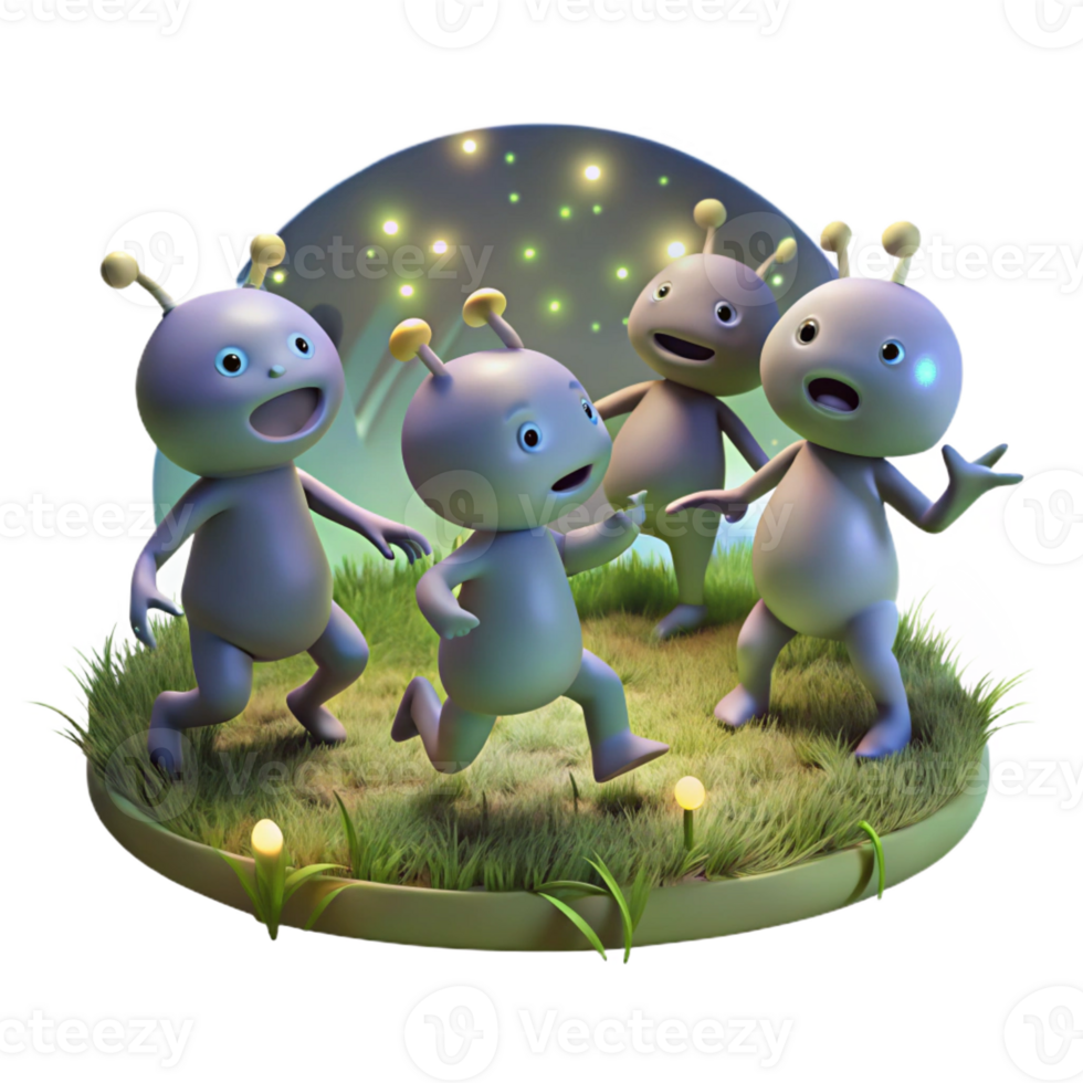 extraordinary vintage A group of playful sprites dancing in a moonlit meadow, surrounded by fireflies, soft, dreamlike lighting. Impressionist style original png