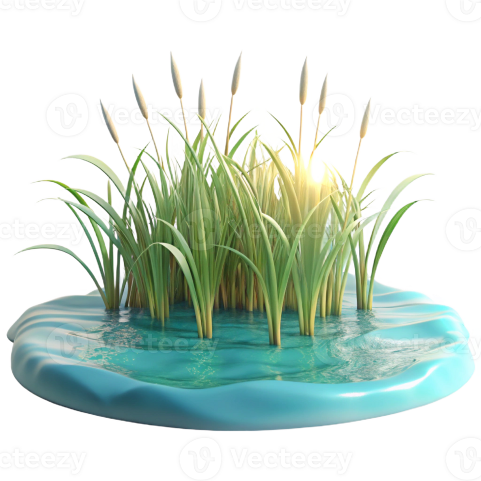 beautiful rustic A field of seagrass swaying gently in the current, sunlight filtering through the water, tranquil, impressionist style professional png
