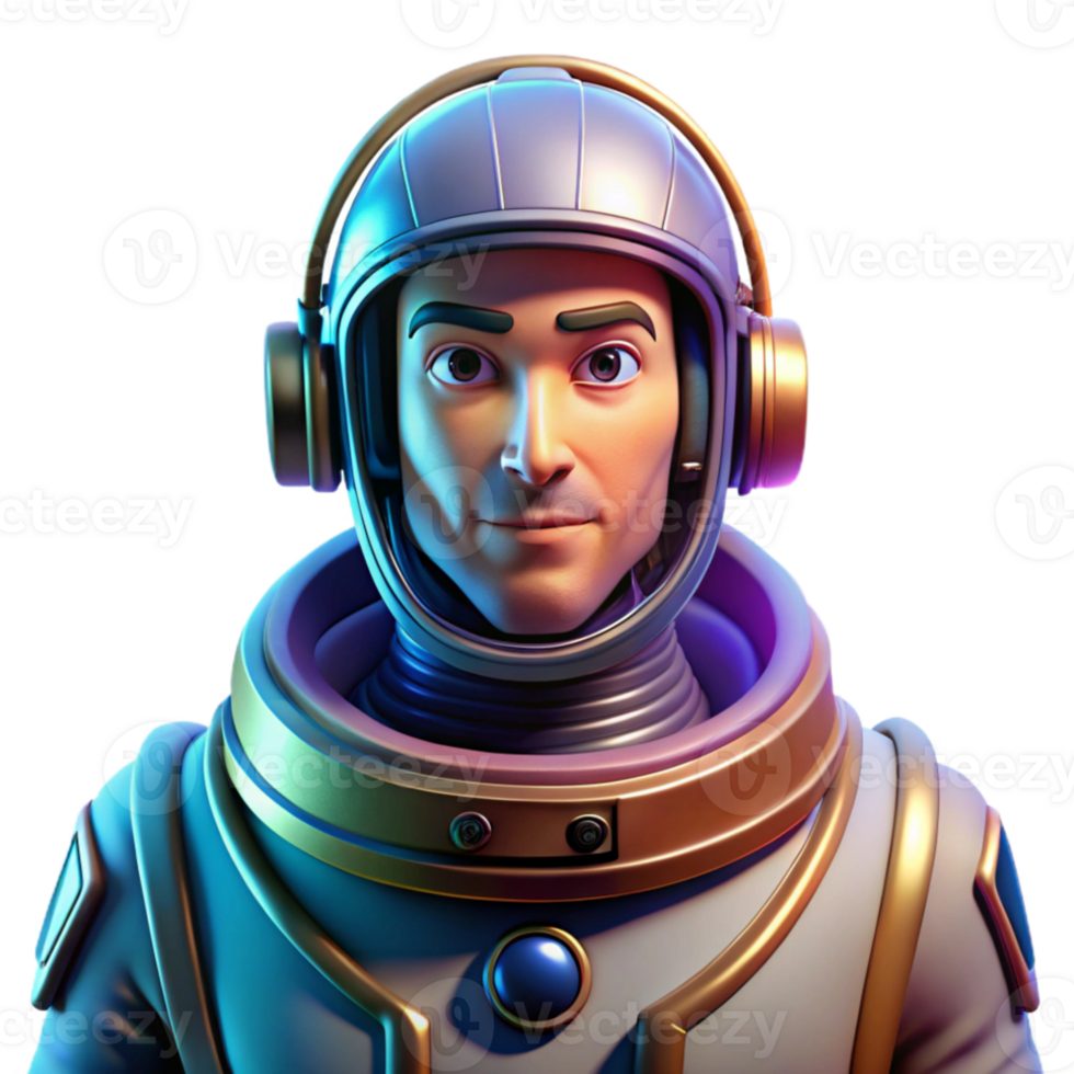 elegant artistic Portrait of a futuristic astronaut in a spacesuit, lit by the glow of a distant planet, science fiction art style genuine png