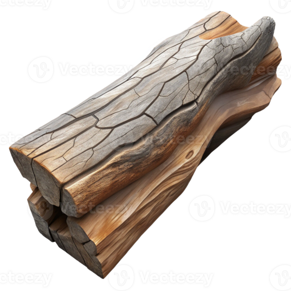 serene rustic A cracked piece of driftwood, weathered texture, beach setting, realistic style high resolution png