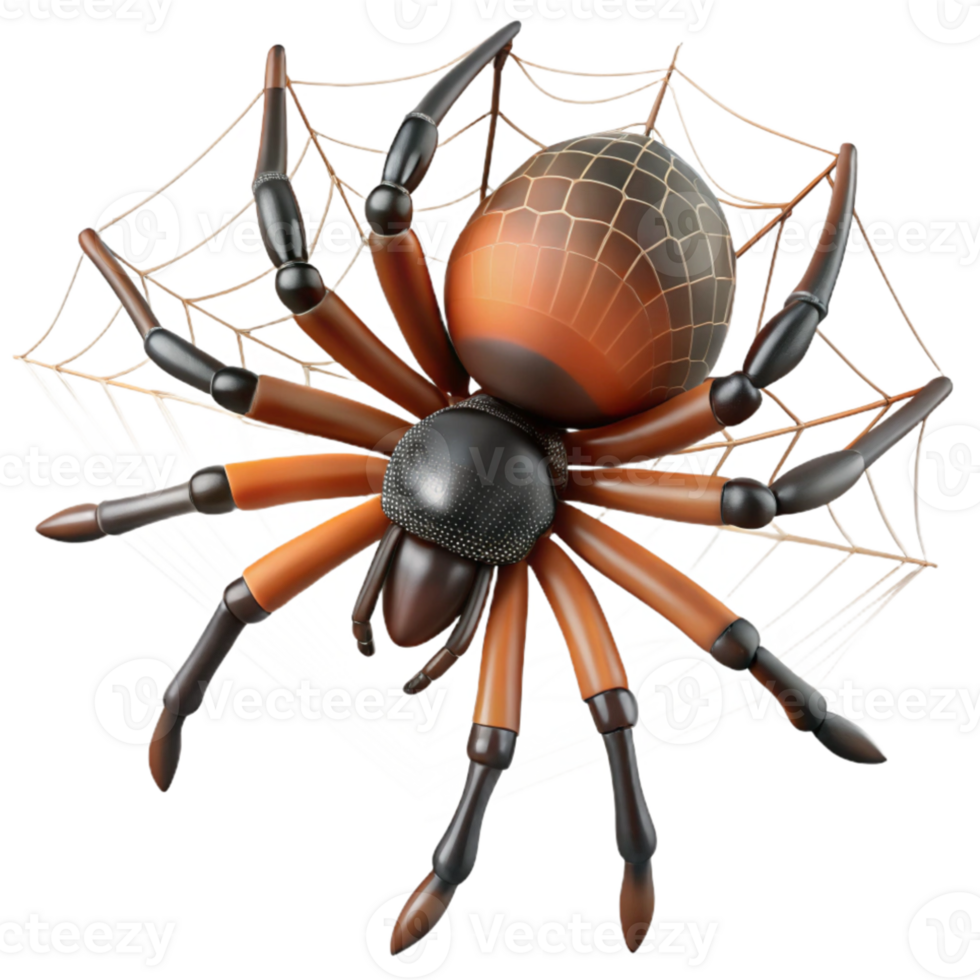 stunning minimalist A close-up of a spider spinning a web, intricate and delicate authentic png