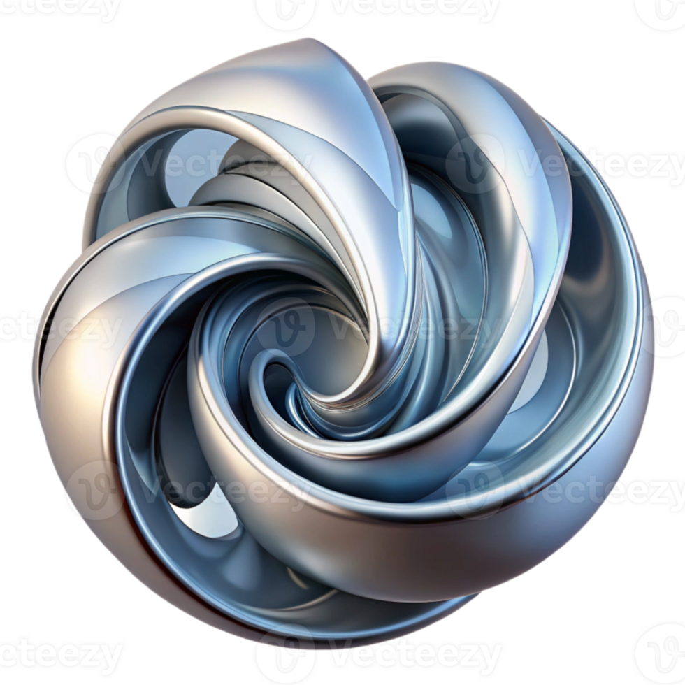 serene traditional Abstract architectural sculpture, swirling forms, metallic textures, dynamic lighting original png