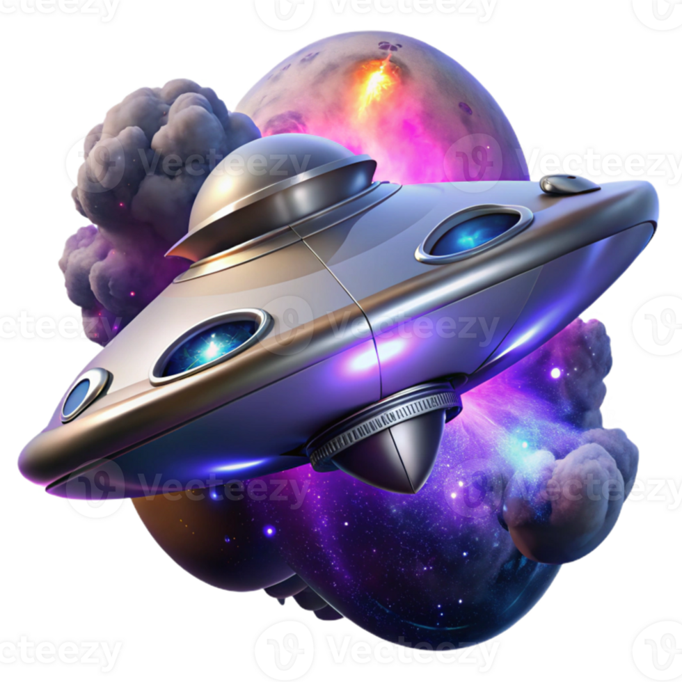 dramatic rustic A sleek, silver spaceship piercing through a nebula, vibrant colors, dramatic lighting, science fiction style 4K png