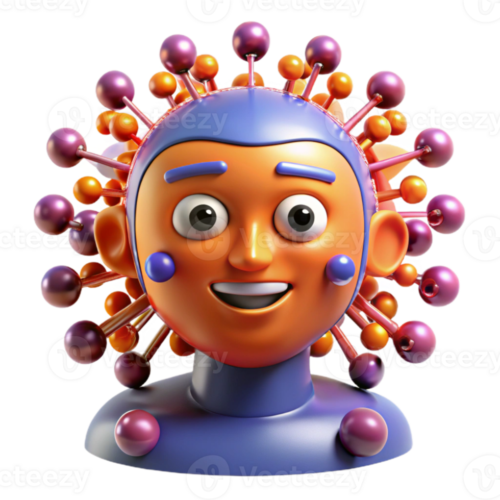 beautiful vintage A swarm of nanobots forming a human face, microscopic detail, bright and colorful, abstract style professional png