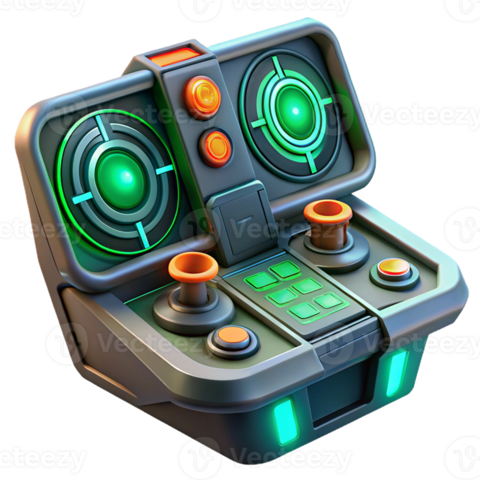 impressive minimalist A futuristic control panel with glowing buttons and holographic displays, complex data visualizations, dark background with green and orange accents, sci-fi style exclusive png