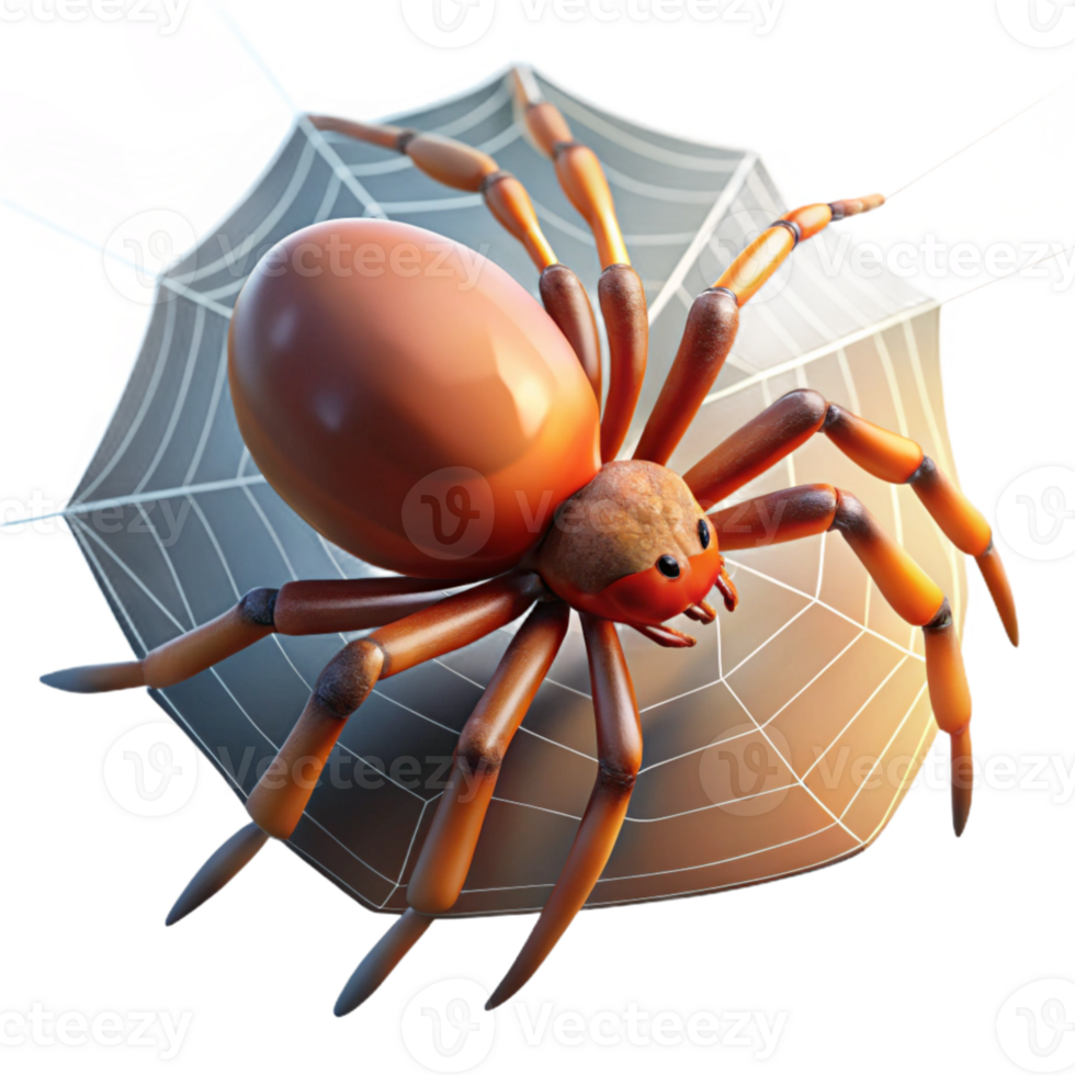vibrant abstract A delicate spider spinning its web in the morning dew, lit by soft sunlight, macro photography style original png