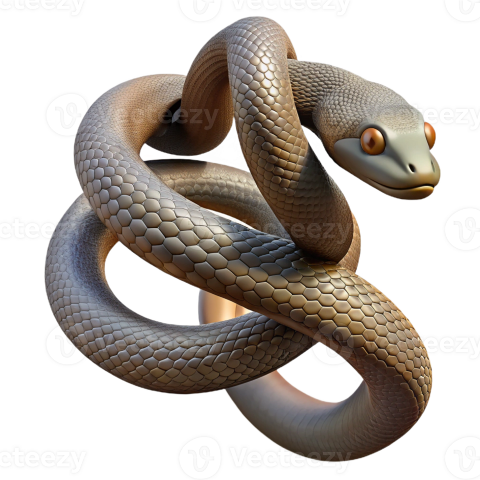 extraordinary vintage A slithering snake coiled around a tree branch, close-up, textured scales, realistic style high resolution png