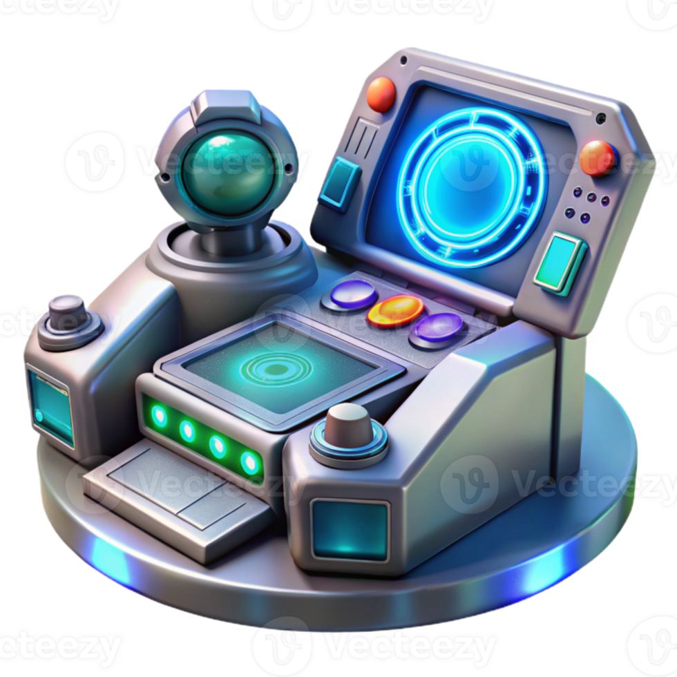wonderful abstract A futuristic control panel with glowing buttons and holographic displays, science fiction style, intricate details high quality png
