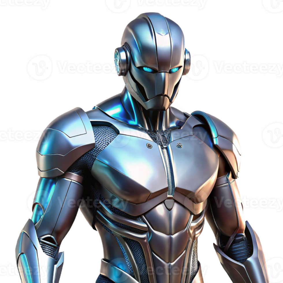 wonderful contemporary A futuristic exoskeleton, sleek metallic design, enhancing human strength and agility, cyberpunk style authentic png