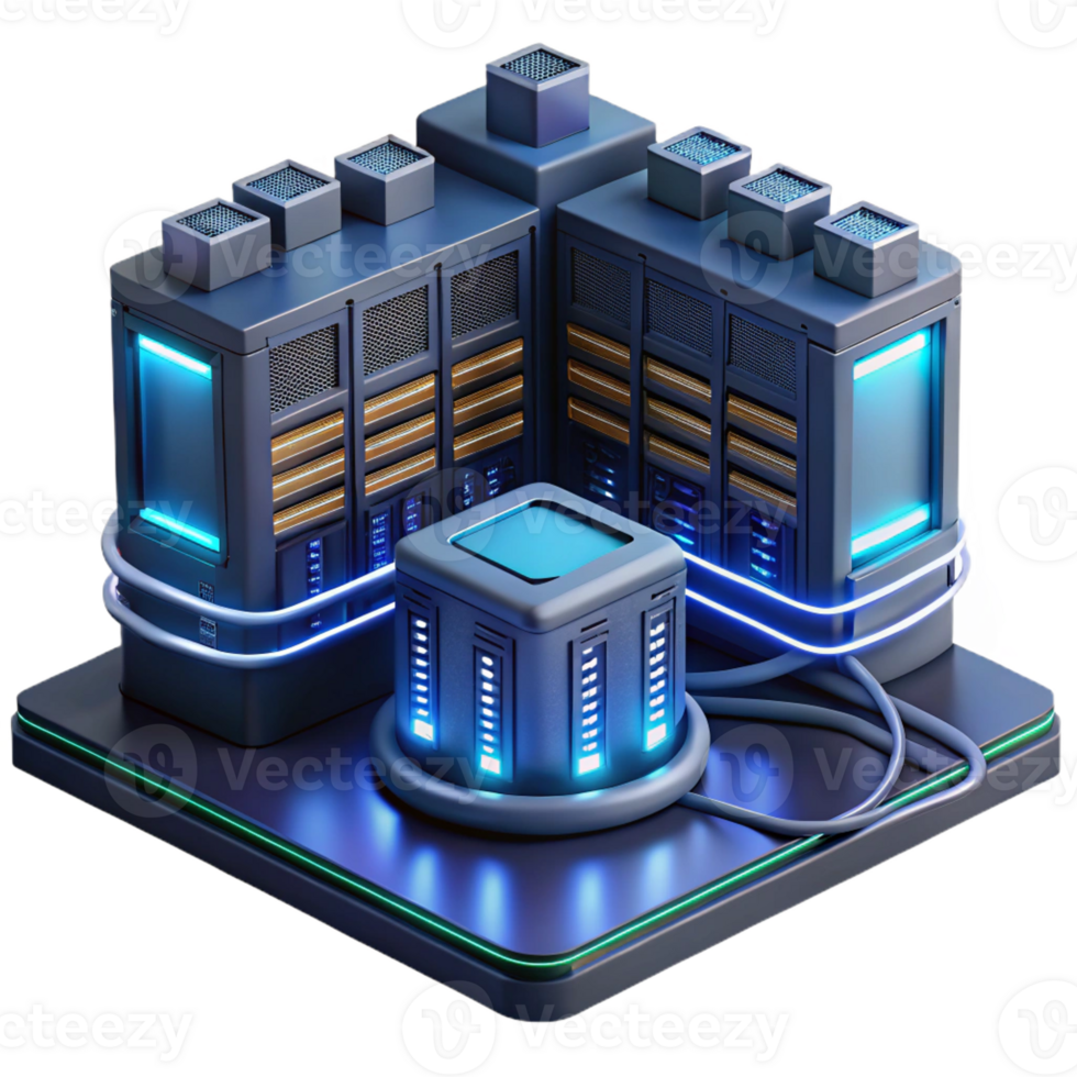 dramatic creative A futuristic server room with glowing cables and data streams, data center environment, dark, moody lighting detailed png