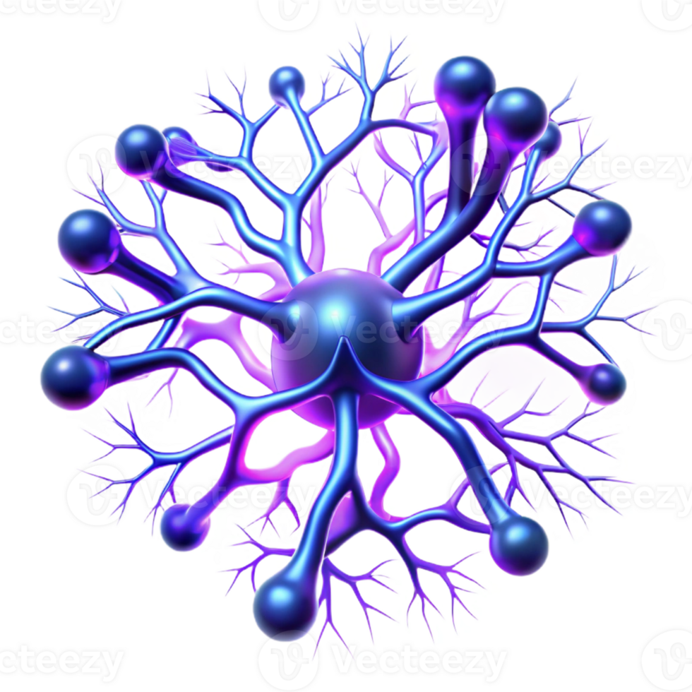 magnificent contemporary A network of branching, fractal lines, resembling lightning bolts, in electric blue and purple hues, with a powerful, energetic feel original png