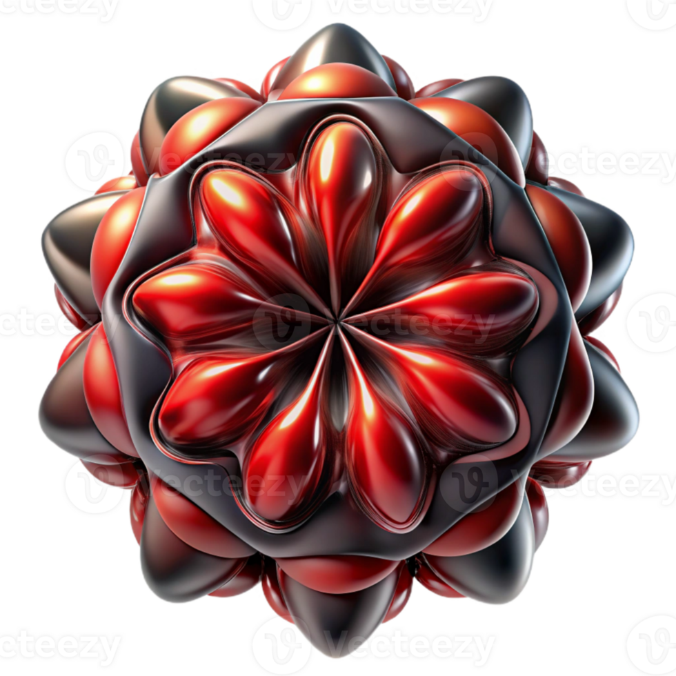 wonderful abstract A complex fractal pattern, rendered in shades of deep red and black, with a subtle, ambient glow 4K png