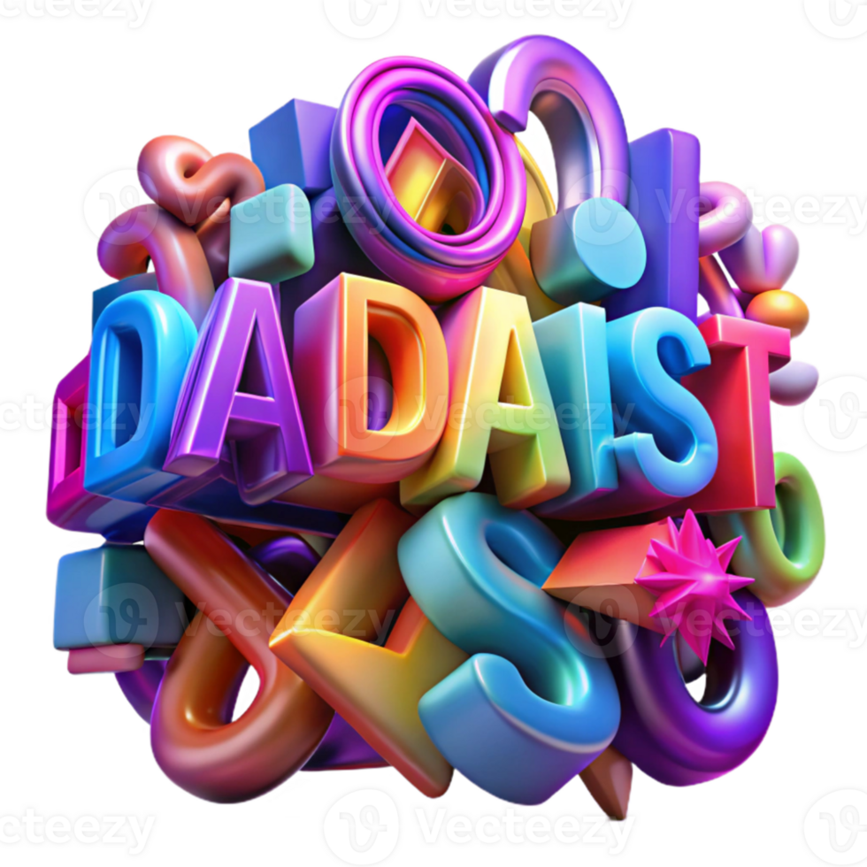 wonderful creative A chaotic jumble of letters and symbols, rendered in vibrant graffiti-style, illuminated by a neon glow, in a Dadaist style exclusive png