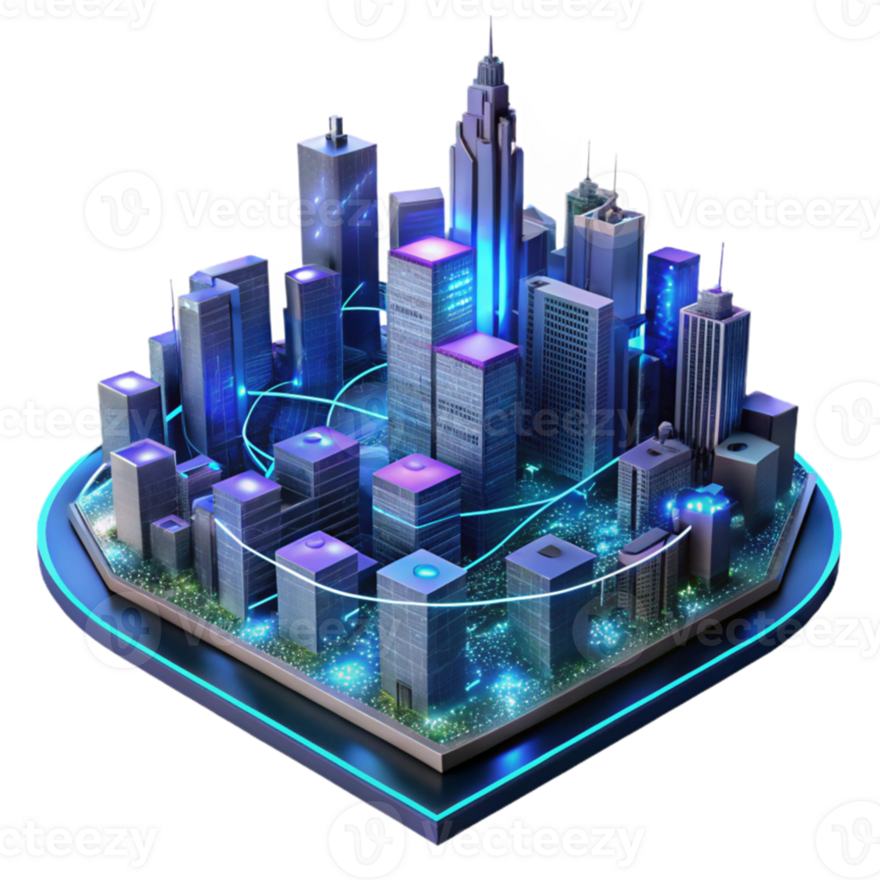 impressive vintage A futuristic cityscape constructed of interconnected circuit boards and glowing data streams, viewed from a low angle with dramatic neon lighting. Cyberpunk style professional png