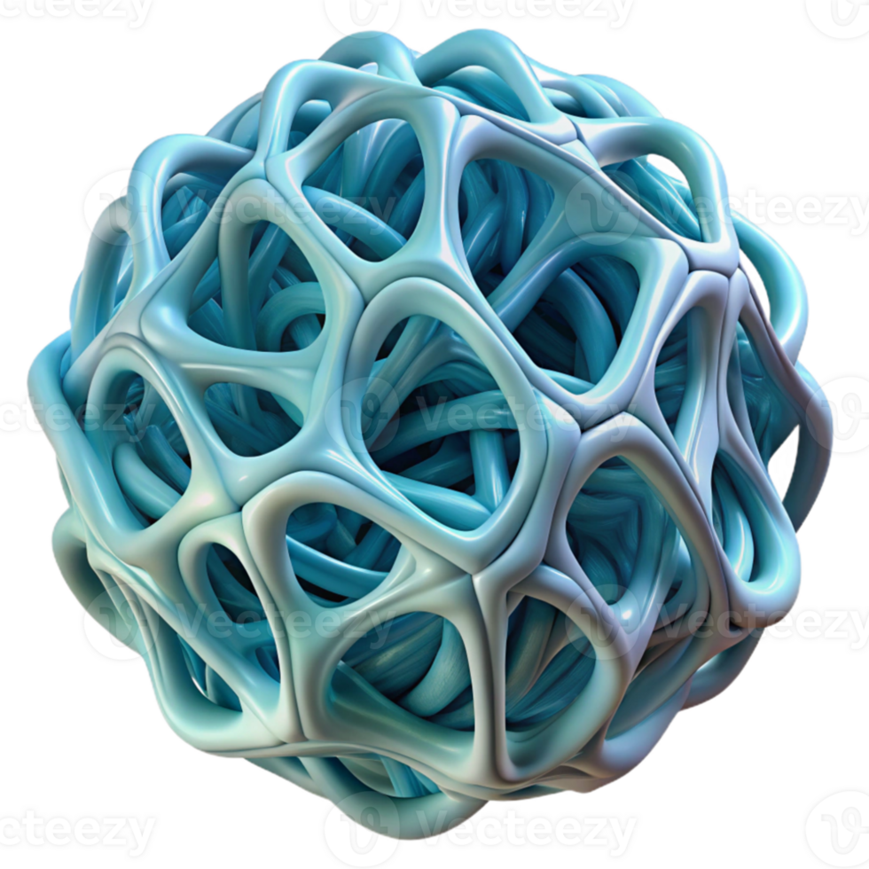 vibrant artistic A network of interwoven, glowing fibers, creating a complex, organic structure, in a bio-art style authentic png